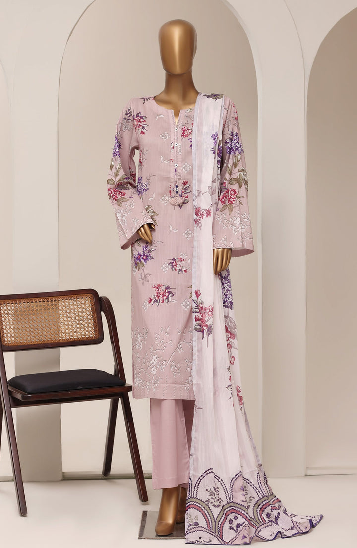 Printed Lawn Stitched 3 Piece Suit