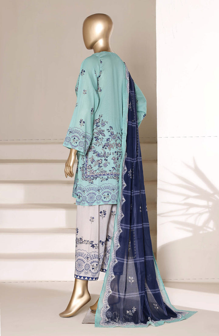 Printed Lawn Stitched 3 Piece Suit