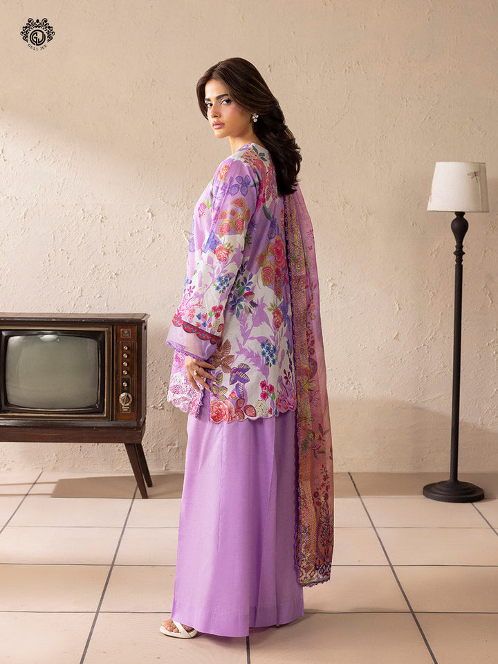 KROMA  3-Piece Unstitched Embroidered Dress