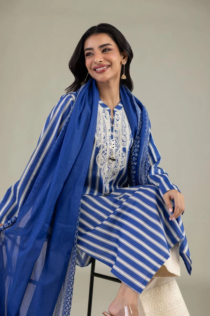 Embroidered | Cambric Fabrics 3 Piece