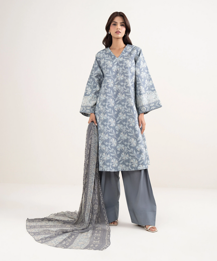 3 PIECE - PRINTED LAWN SUIT