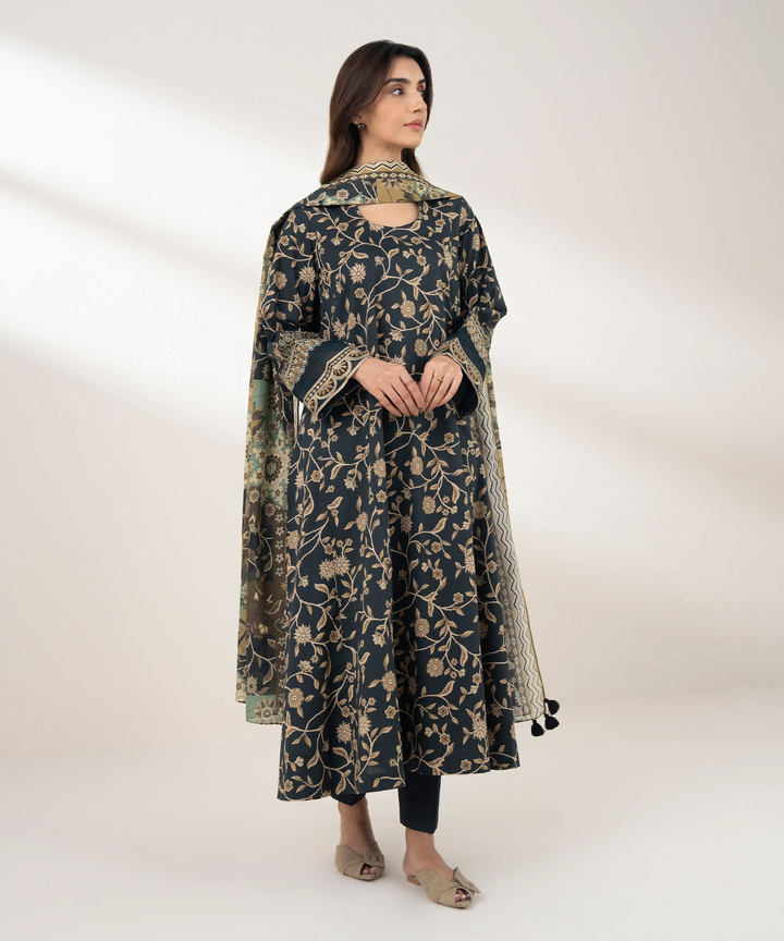 3 PIECE - EMBROIDERED LAWN SUIT