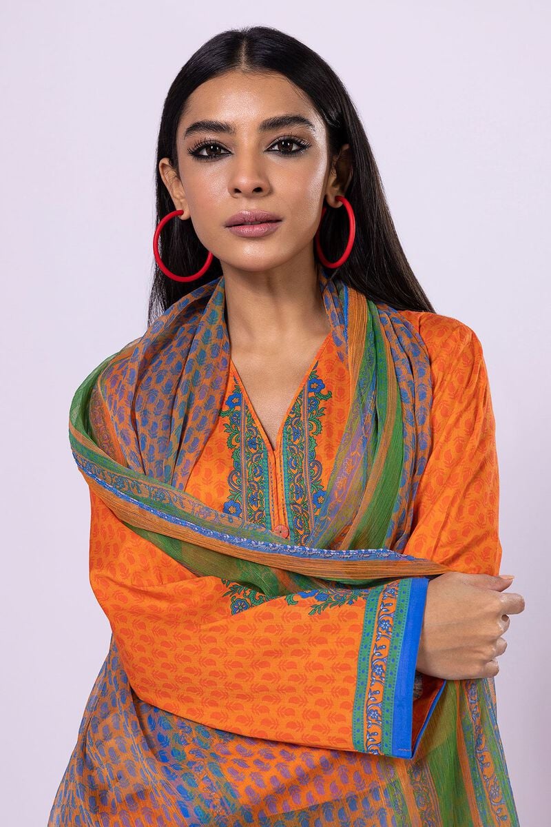 KHAADI UNSTITCHED LAWN 3 PC