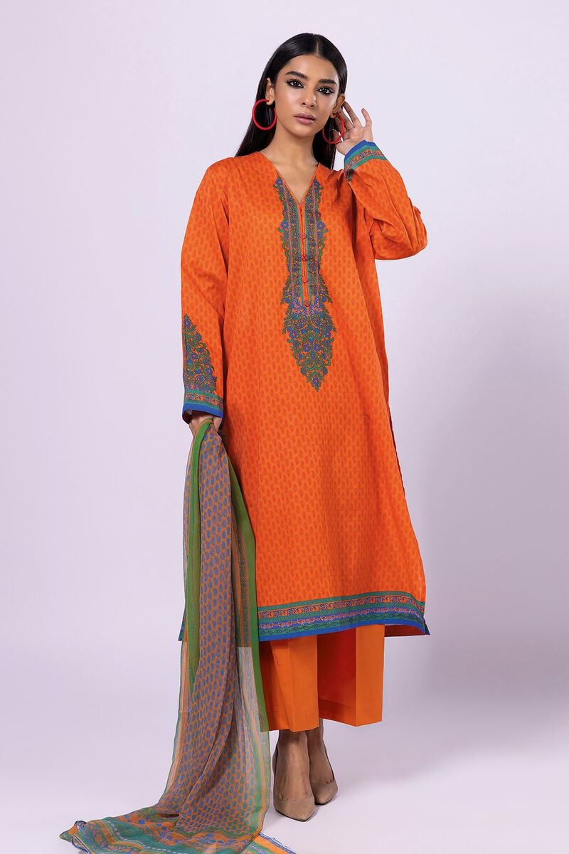 KHAADI UNSTITCHED LAWN 3 PC