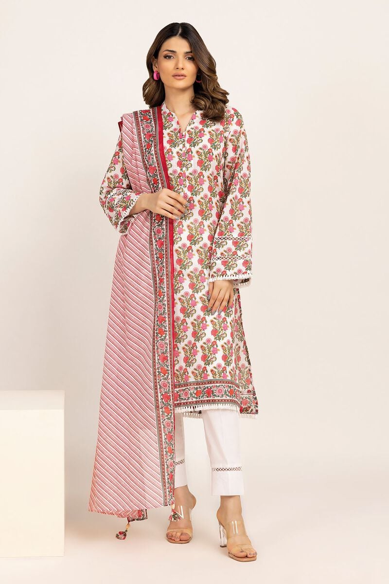 KHAADI UNSTITCHED PRINTED LAWN 3 PC