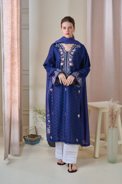 Aghanoor|| Embroidered Jacquard Shirt S110157