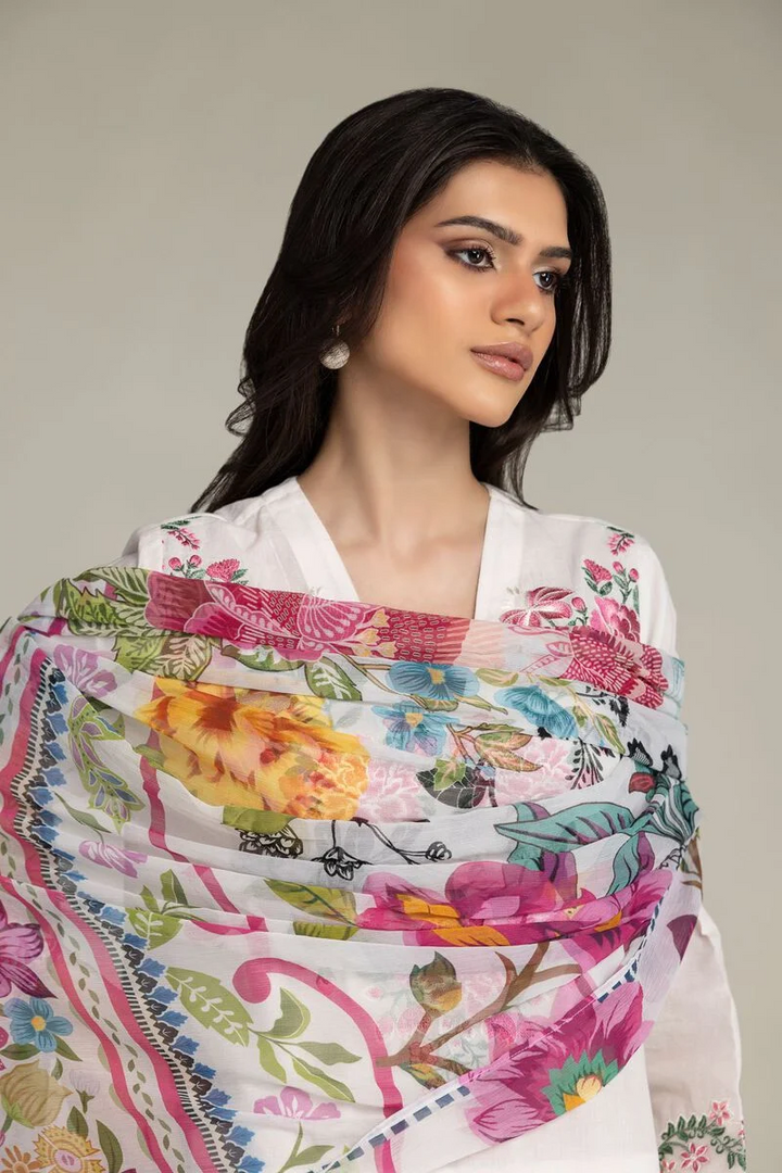 Embroidered | Cambric Fabrics 3 Piece