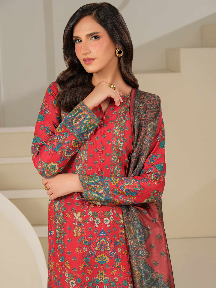 3 Piece Silk Suit-Printed (Unstitched)