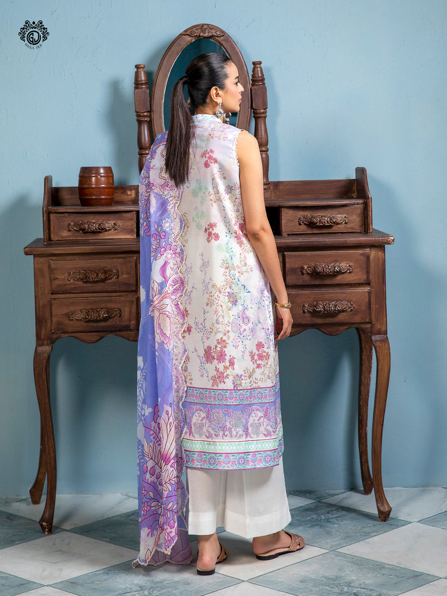 MAHAJAL  Unstitched Lawn 3  pc