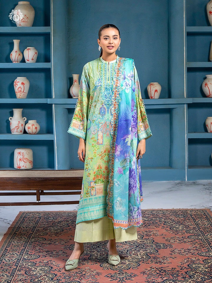 MAHAJAL  Unstitched Lawn 3  pc