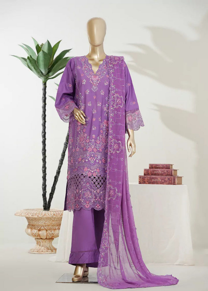 Luxury Embroidered  Lawn 3 Piece