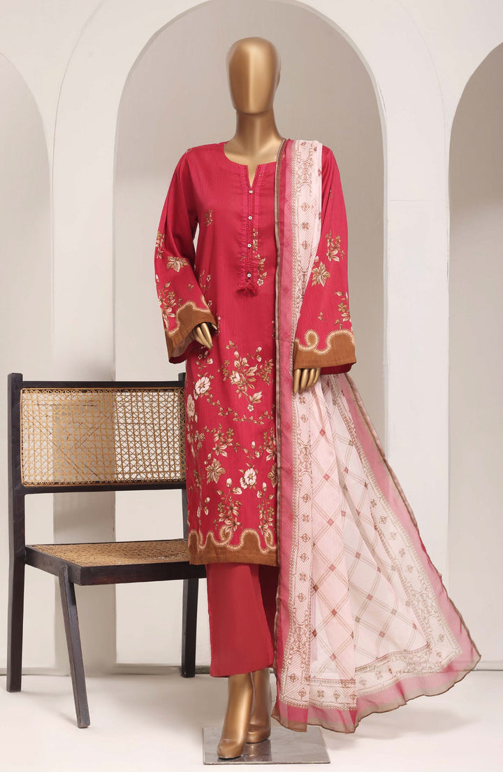 Printed Lawn Stitched 3 Piece Suit
