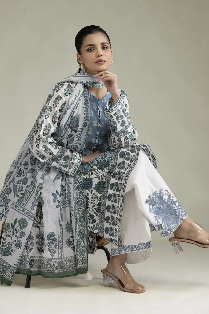 Embroidered | Lawn Fabrics 3 Piece
