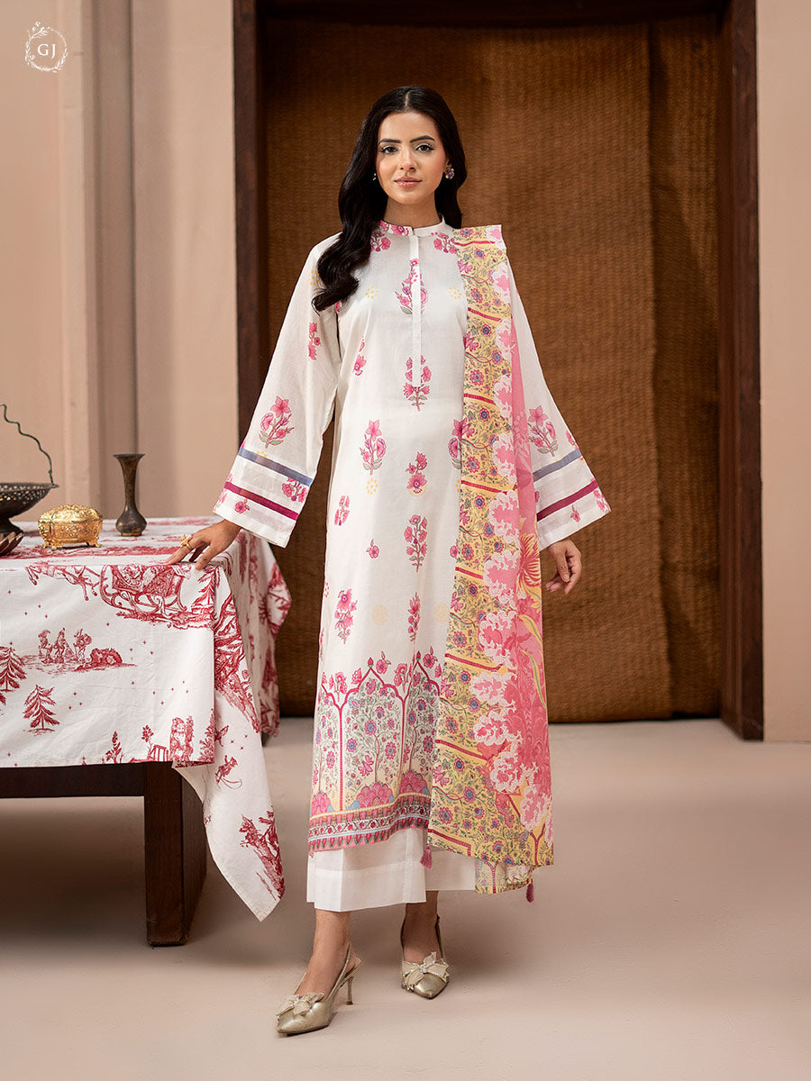 QISSA 3 PC UNSTITCHED LAWN