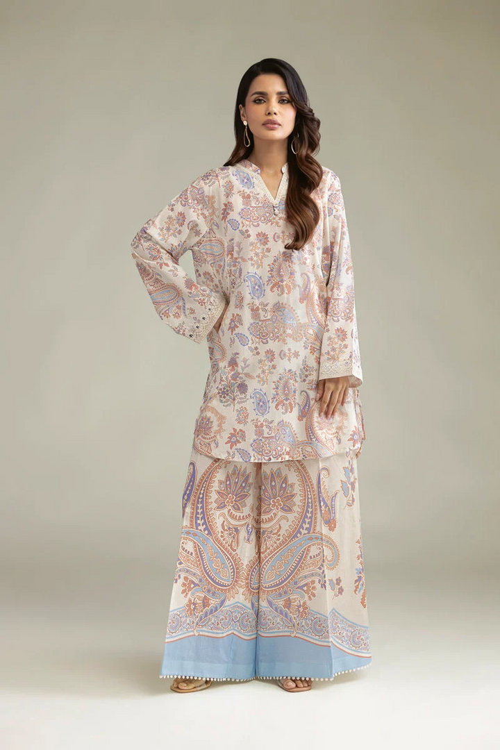 Embroidered | Cambric 2-Piece Tailored Set