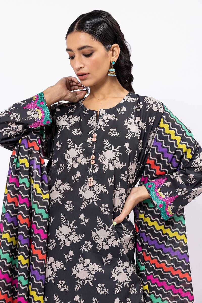 KHAADI UNSTITCHED LAWN 3 PC