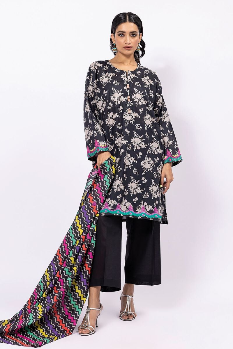 KHAADI UNSTITCHED LAWN 3 PC