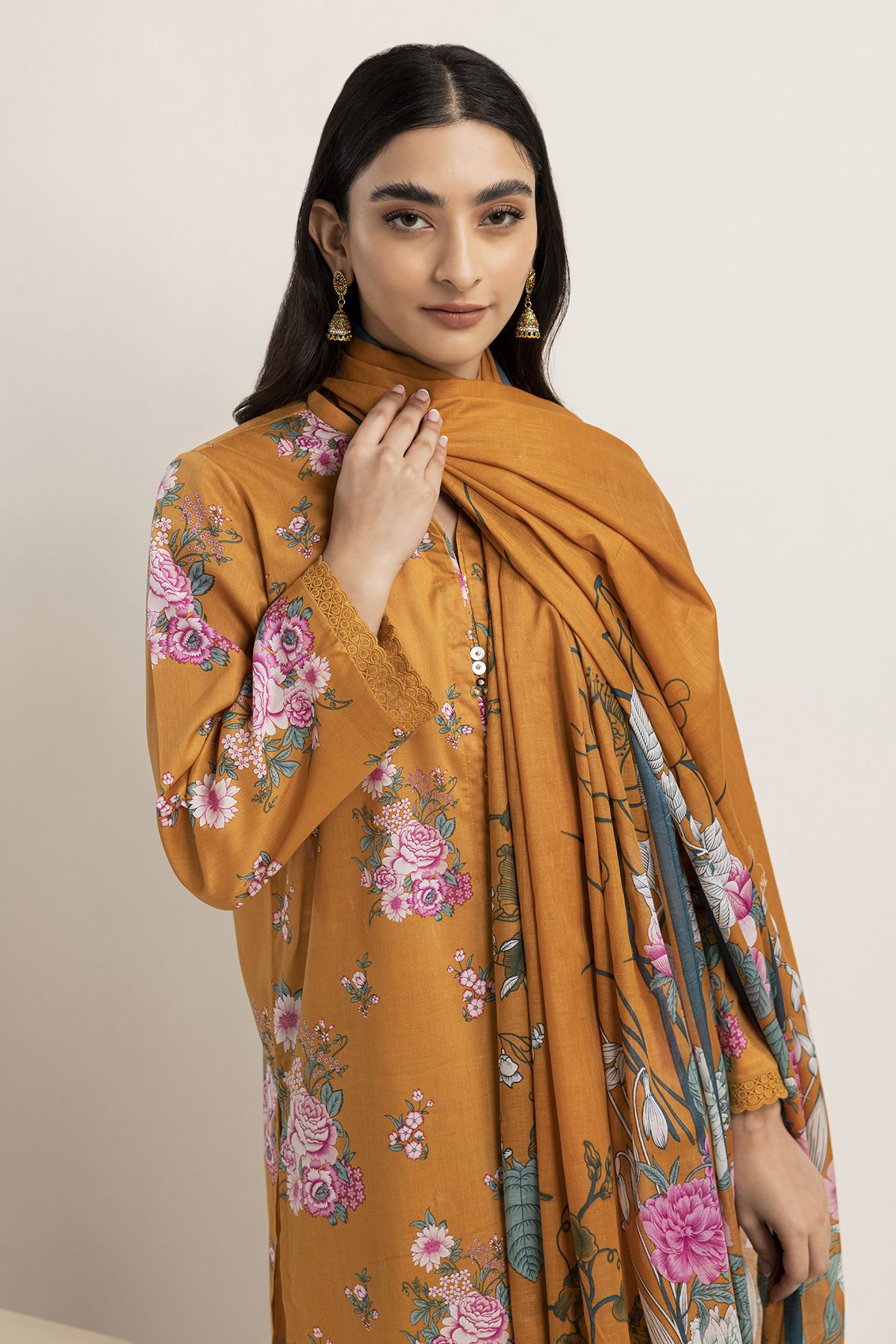 KHAADI UNSTITCHED LAWN 3 PC