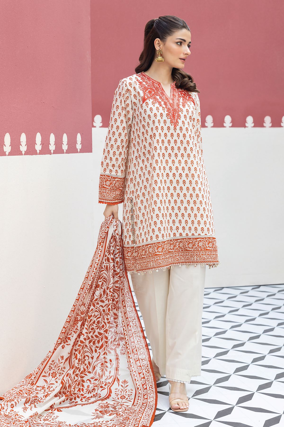 KHAADI UNSTITCHED LAWN 3 PC