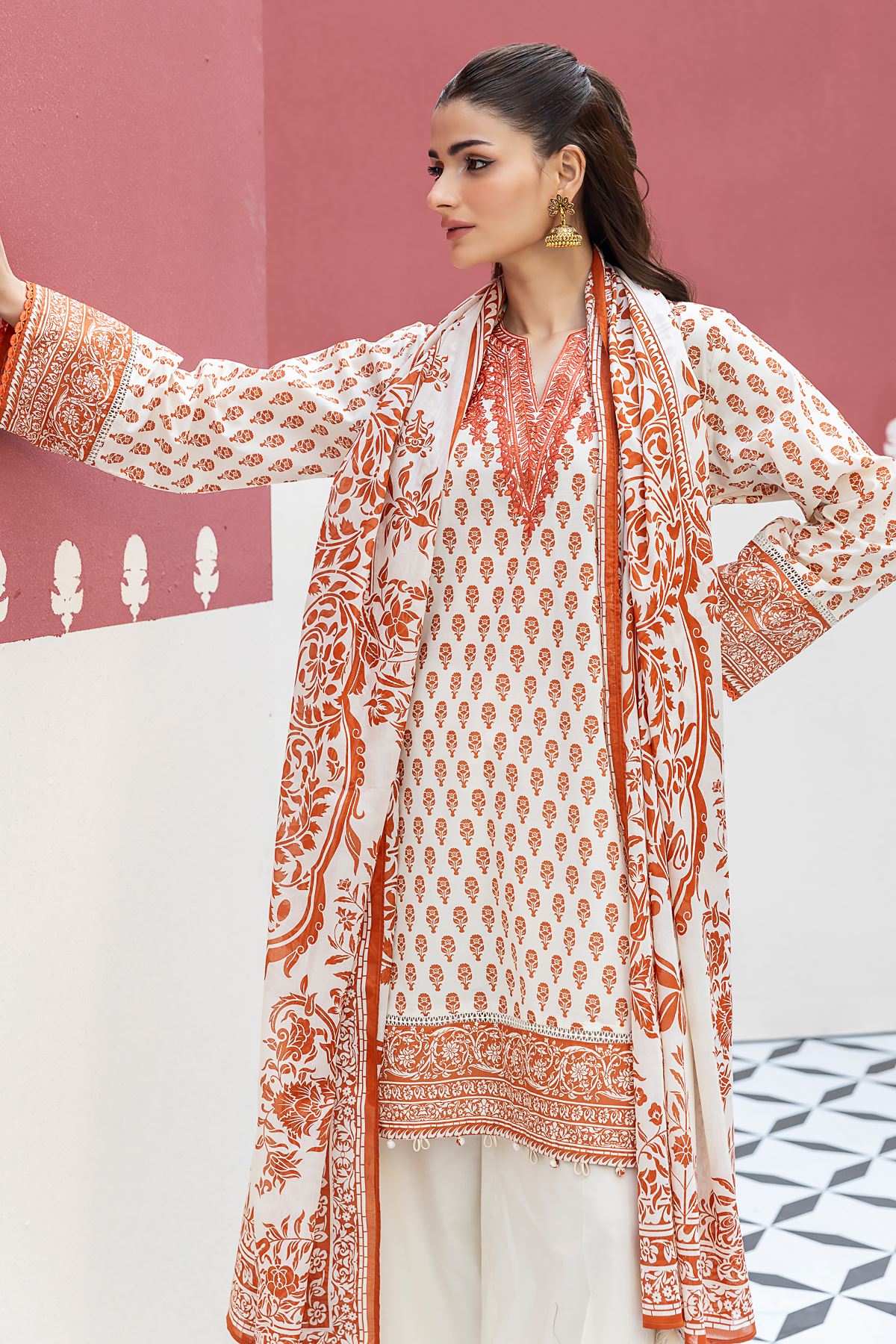 KHAADI UNSTITCHED LAWN 3 PC