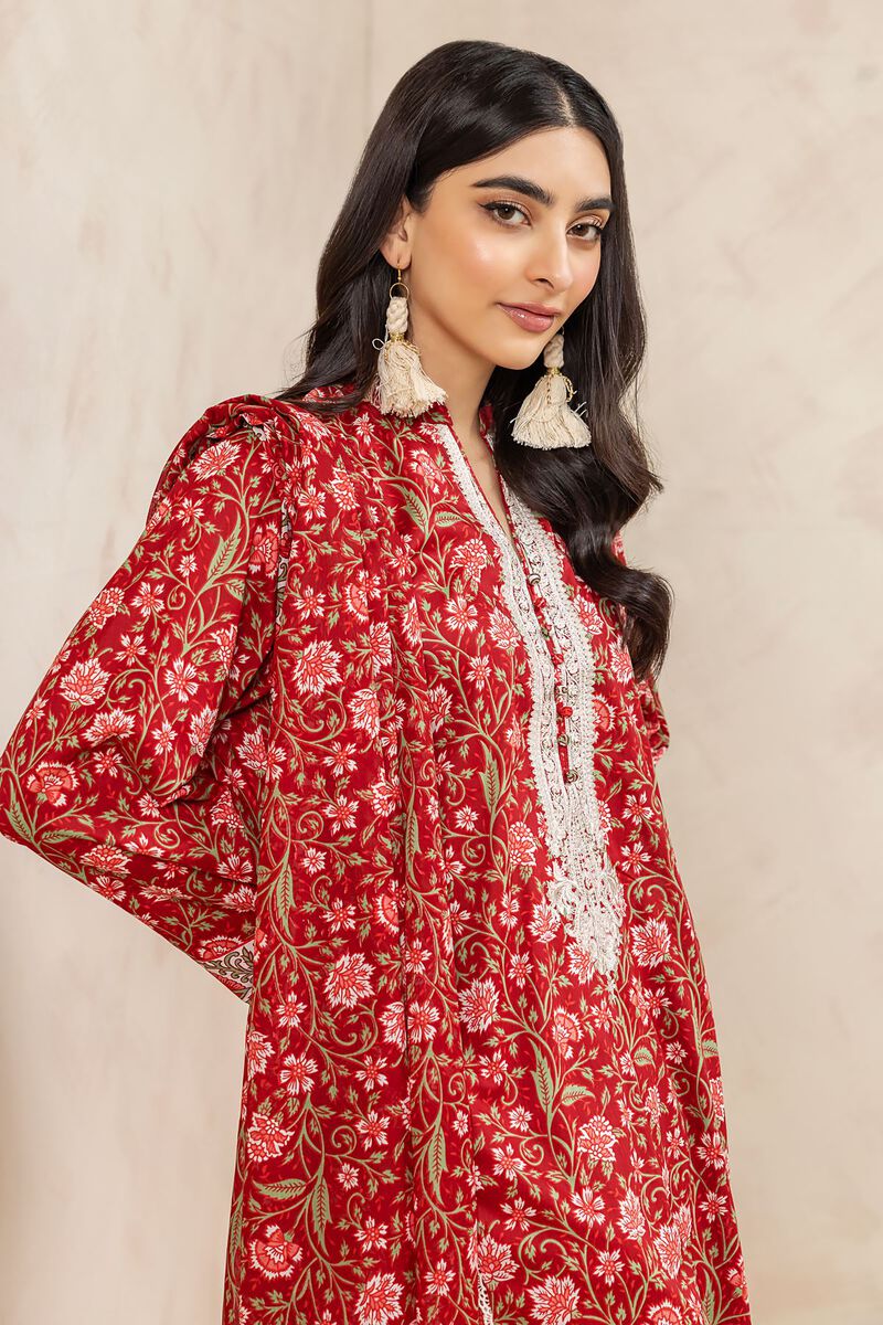 KHAADI UNSTITCHED Embroidered lawn 3 Piece