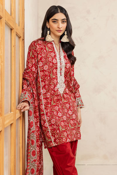 KHAADI UNSTITCHED Embroidered lawn 3 Piece