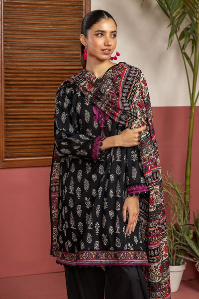 KHAADI ||  Embroidered Lawn Fabrics 3 Piece