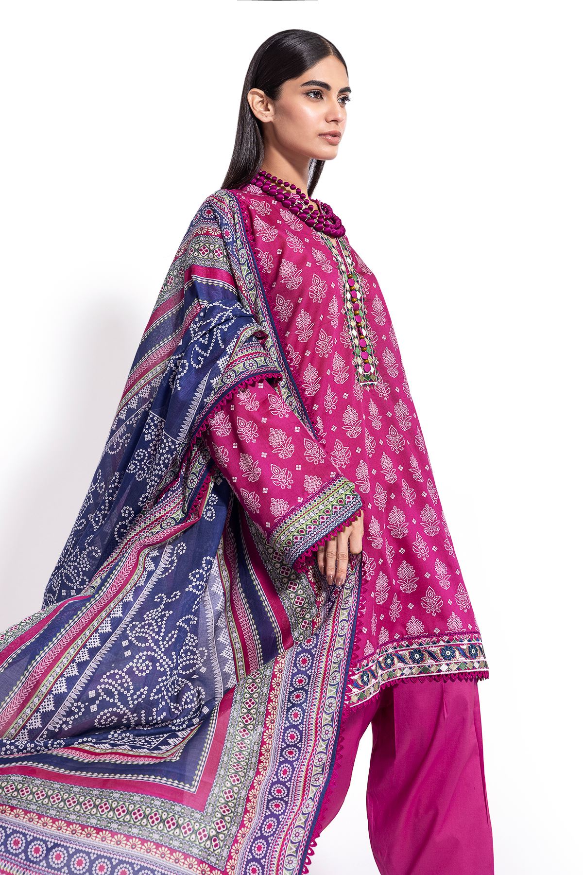 KHAADI UNSTITCHED LAWN 3 Piece BLA240702