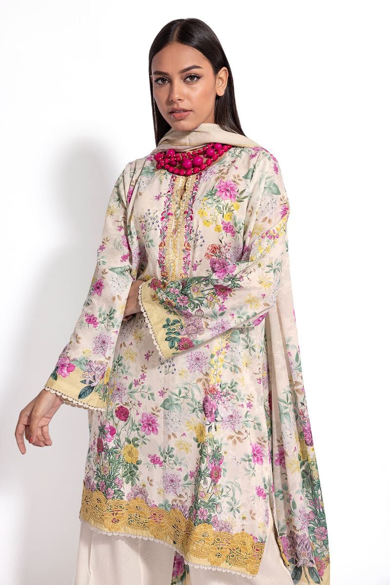 KHAADI UNSTITCHED LAWN 3 Piece BLA240710A