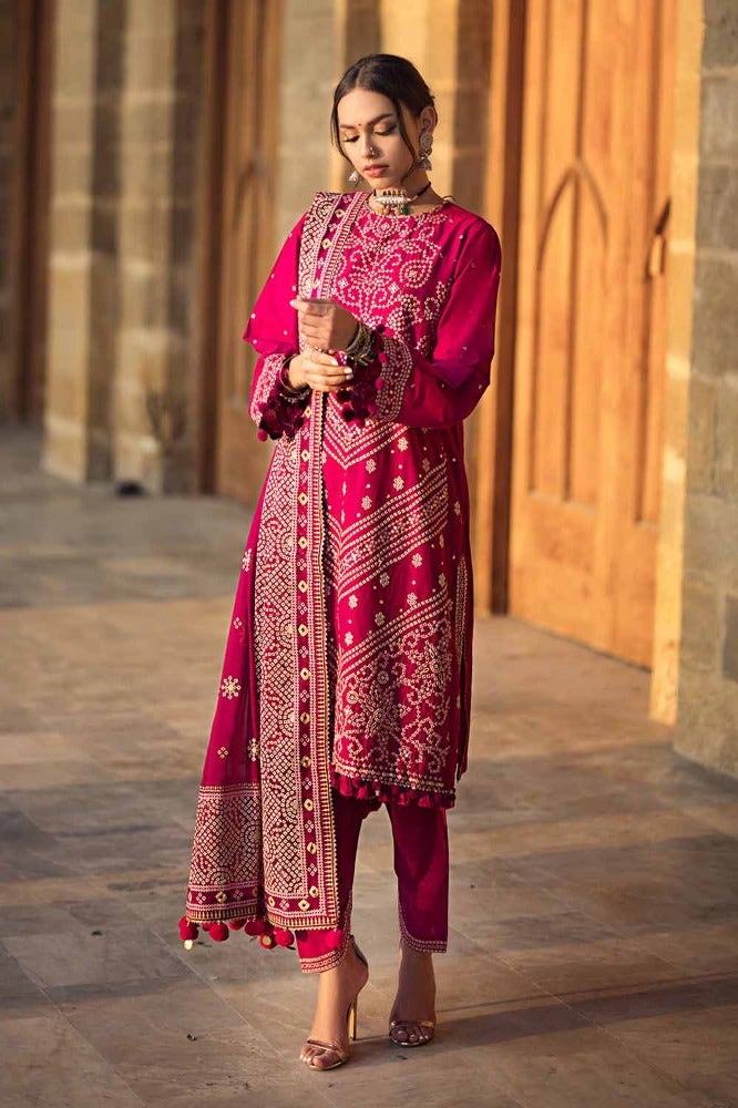 Gul Ahmed Embroidered Printed Lawn Suit