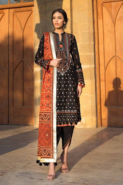 Gul Ahmed Embroidered Printed Lawn Suit