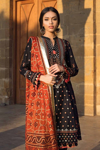 Gul Ahmed Embroidered Printed Lawn Suit