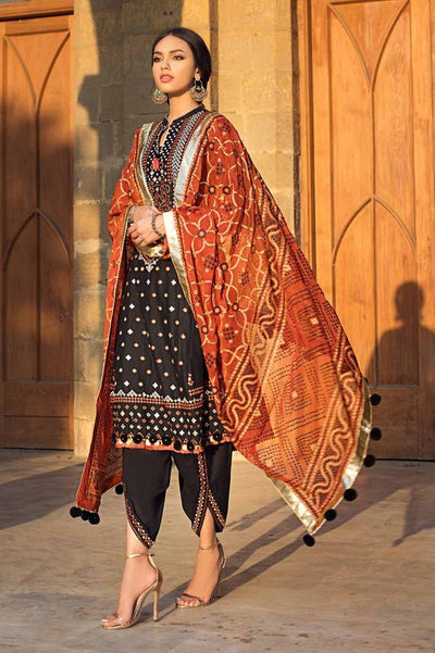 Gul Ahmed Embroidered Printed Lawn Suit