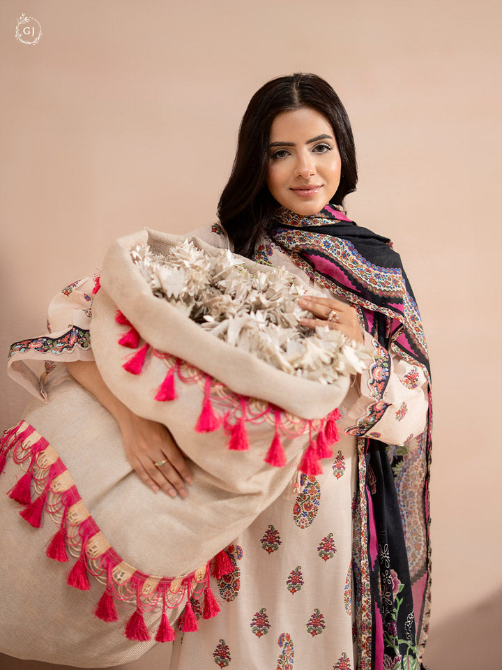 QISSA 3 PC UNSTITCHED LAWN