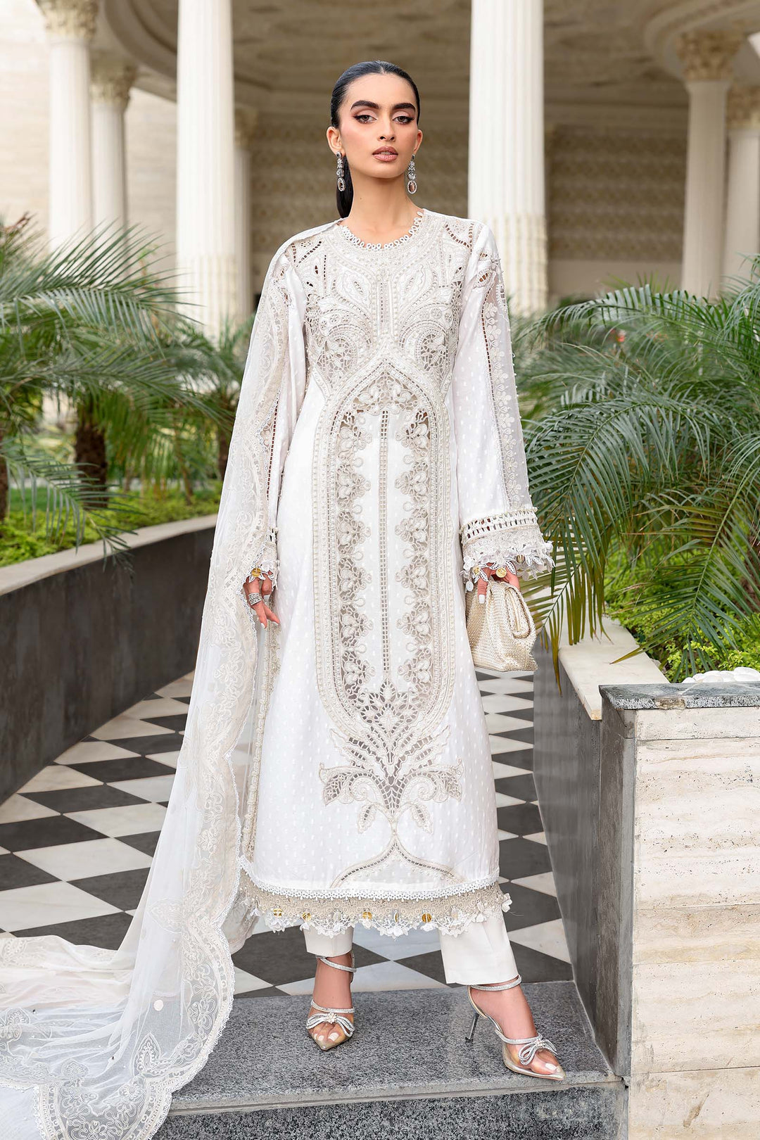 3 Piece Unstitched Embroidered Lawn Suit