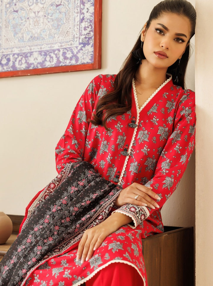 Unstitched Printed Lawn 3 Piece