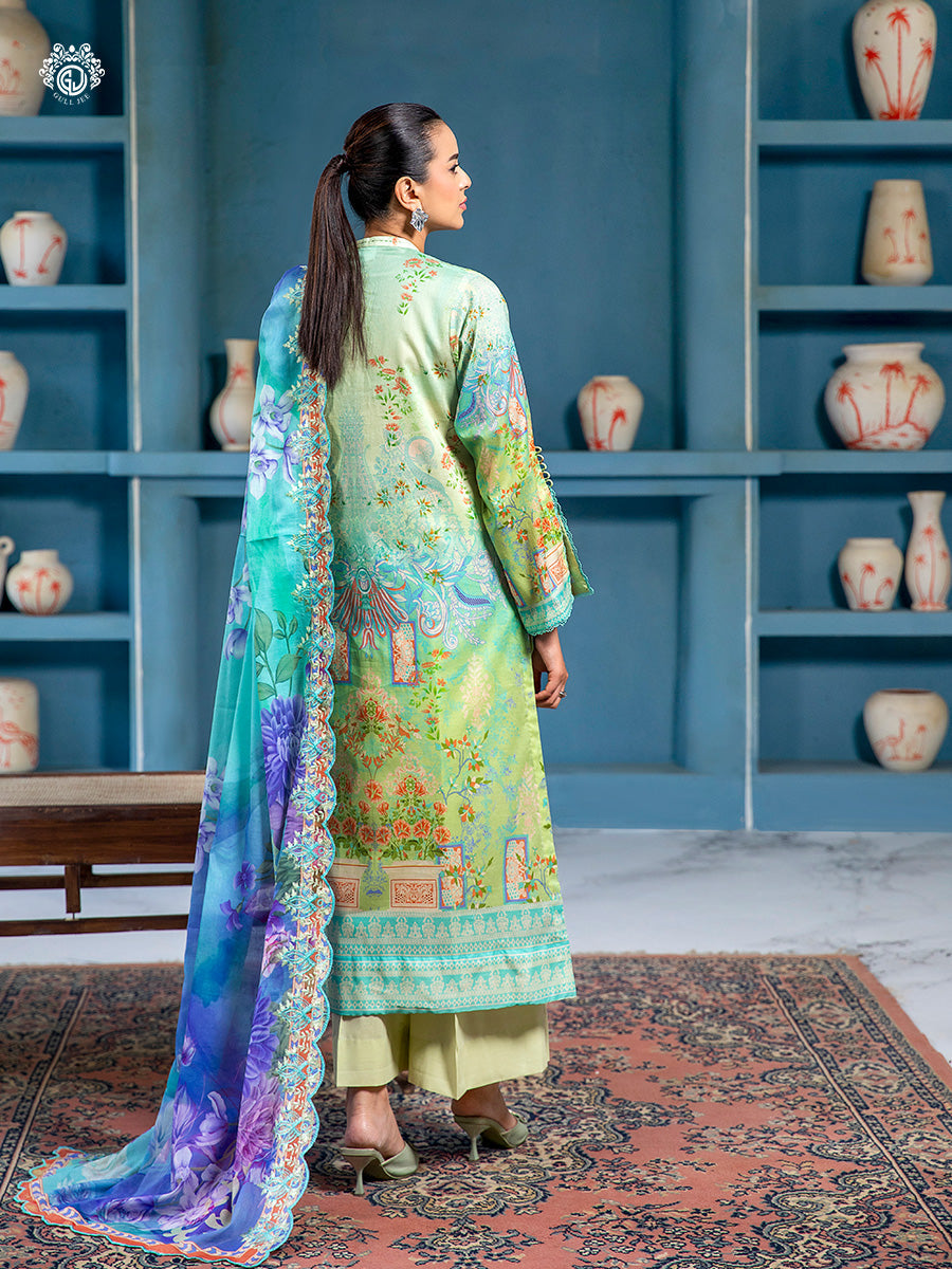 MAHAJAL  Unstitched Lawn 3  pc
