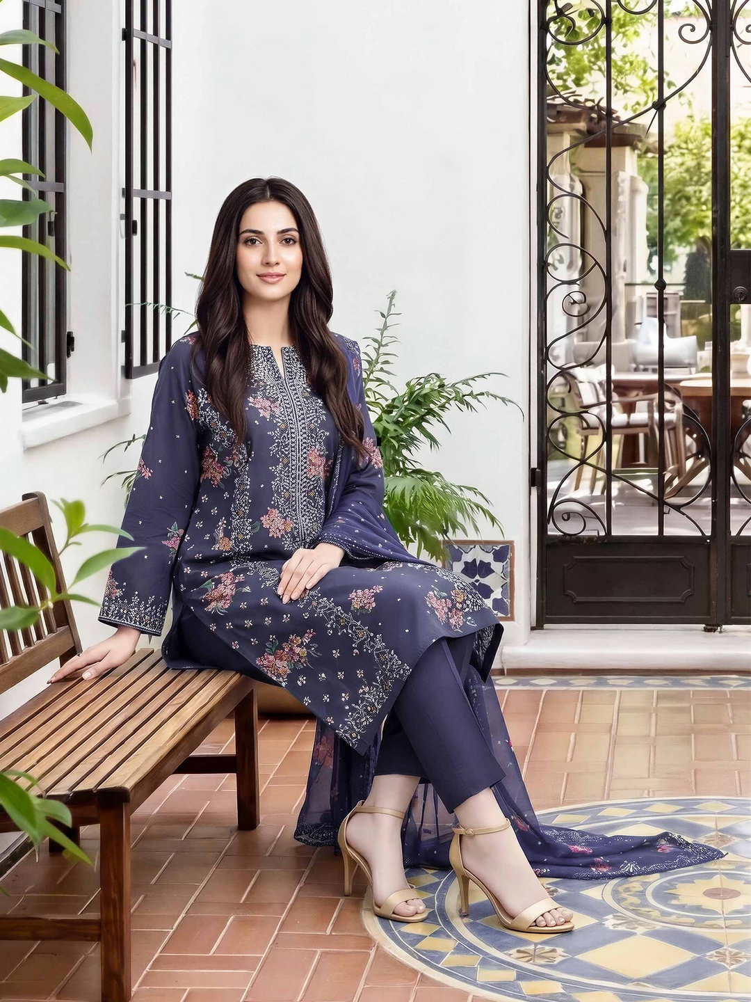 Unstitched 3 Piece Lawn Suit