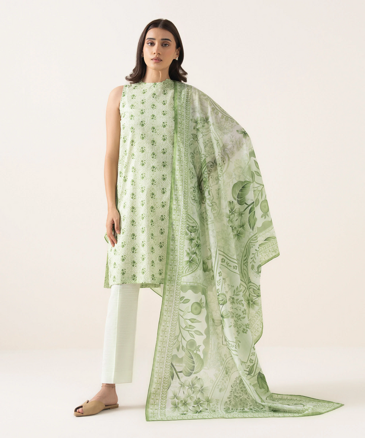 3 PIECE - EMBROIDERED LAWN SUIT