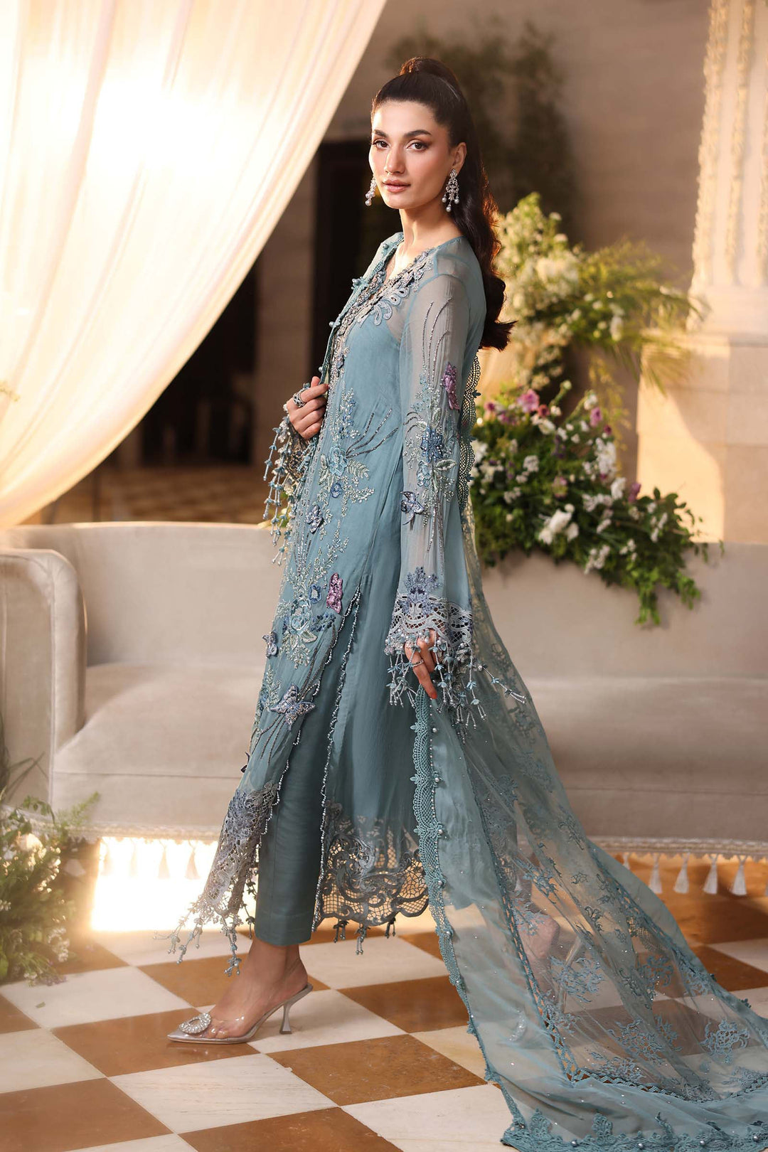 Luxury Chiffon Unstitched 3Pc Suit