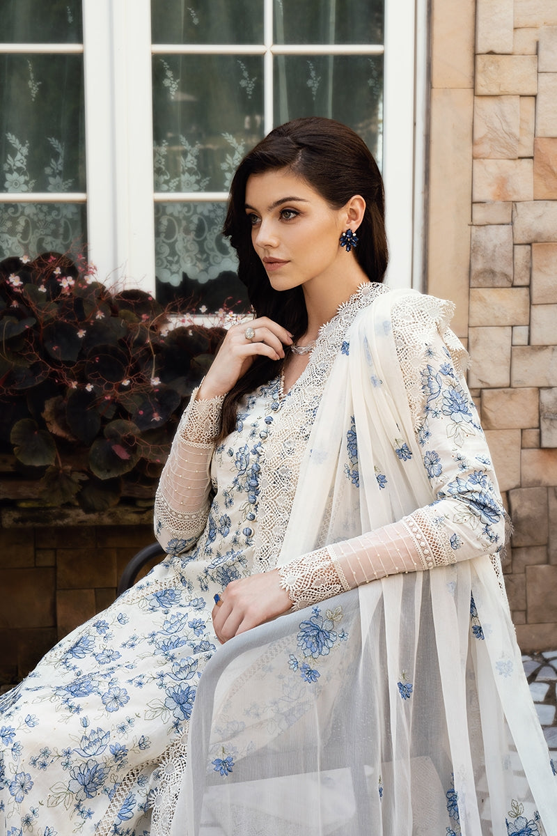 BAREEZE LUXURY LAWN Floral Grace-001