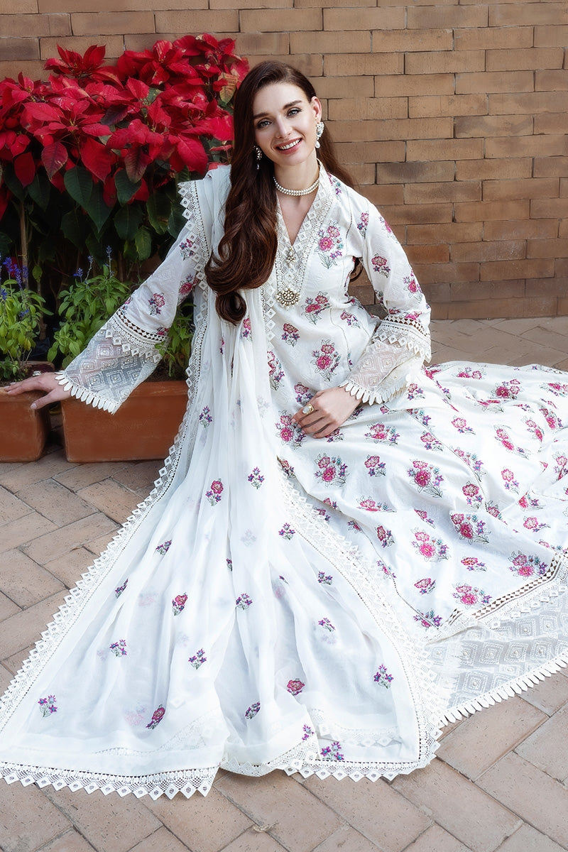 BAREEZE LUXURY LAWN Floral Grace-001