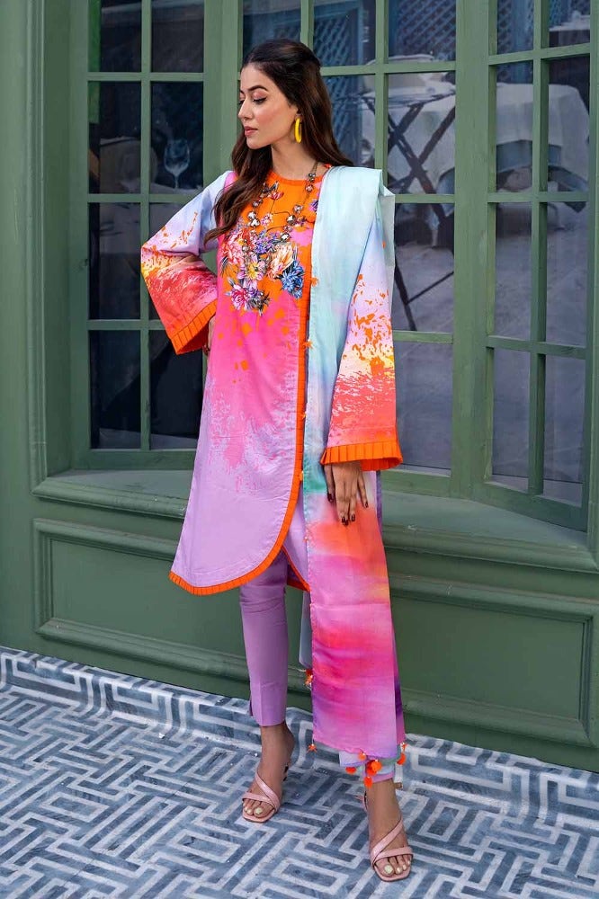 Gul Ahmed Printed Lawn Suit