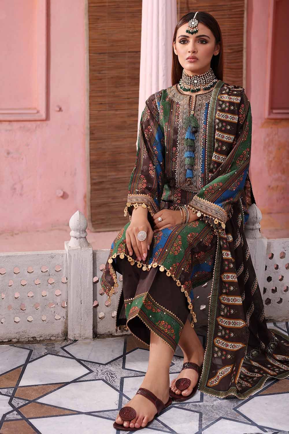 Gul Ahmed 3 Piece Unstitched Embroidered Printed Suit CL-42107