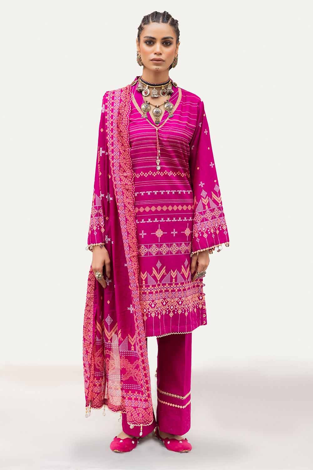 GUL AHMED Unstitched Printed Lawn Suit