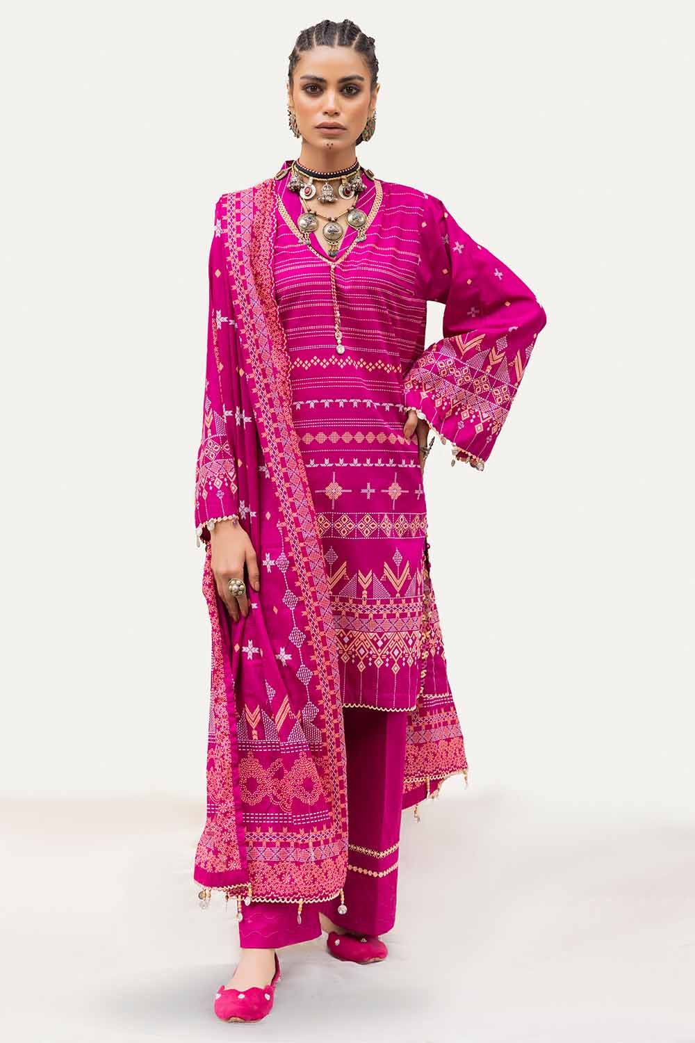 GUL AHMED Unstitched Printed Lawn Suit