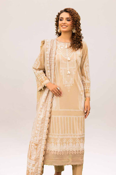 Gul Ahmed 3 Piece Unstitched Embroidered Lacquer Printed Suit CL-42179