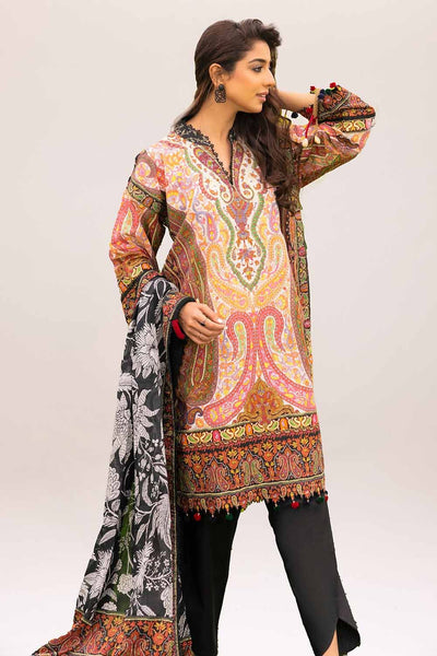 Gul Ahmed 3 Piece Unstitched Printed Lawn Suit CL-42233