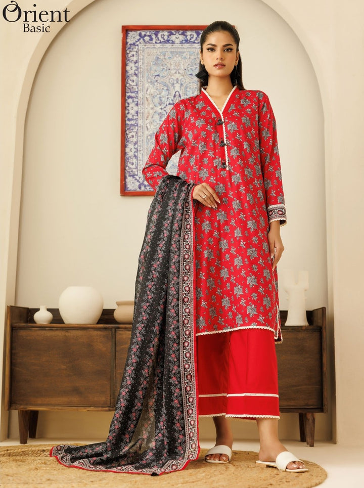 Unstitched Printed Lawn 3 Piece