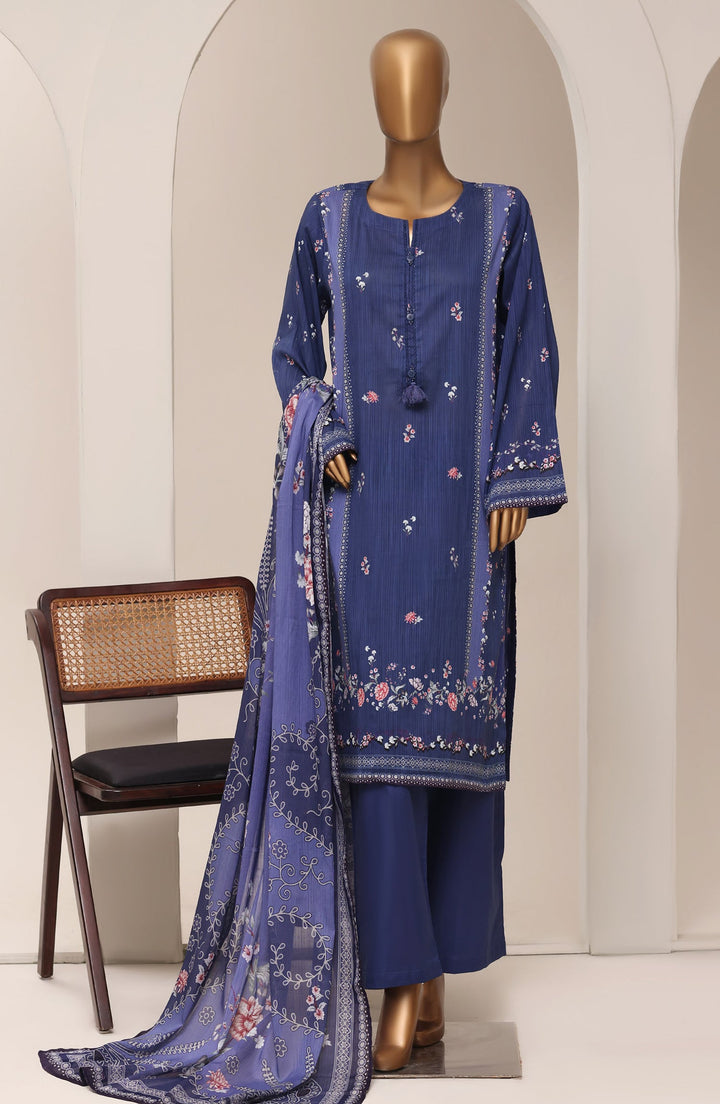 Printed Lawn Stitched 3 Piece Suit